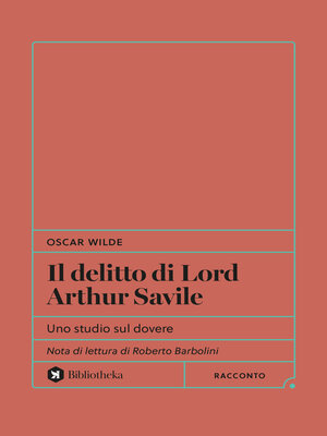 cover image of Il Delitto di Lord Arthur Savile